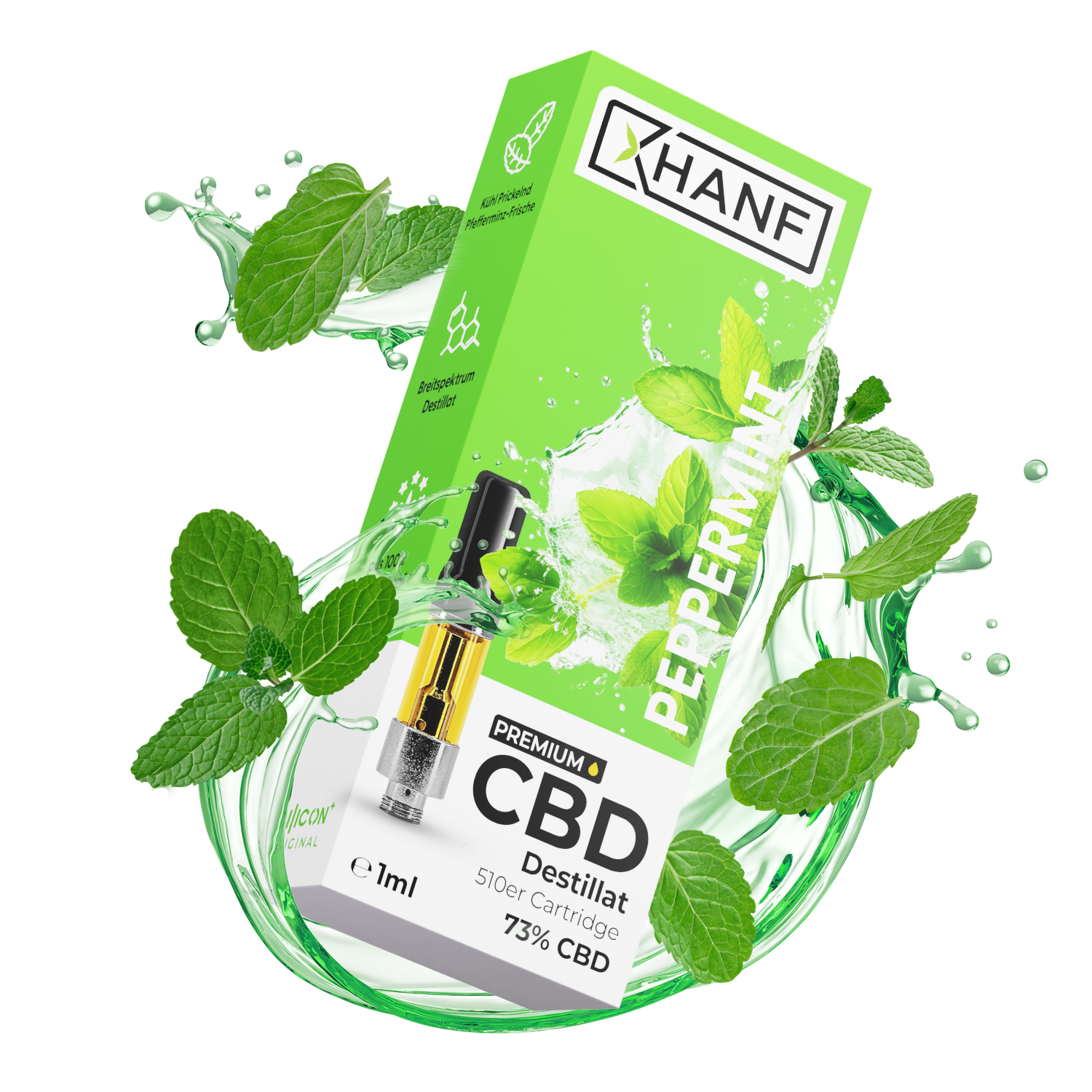 CBD Vape Pen Kartusche - Peppermint 1ml