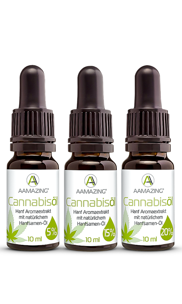 CBD Bundle Set Öle in 5% 15% und 20% je 10ml