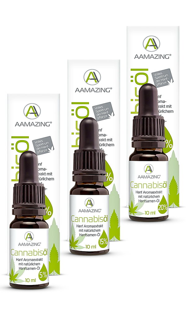 CBD Bundle Set Öle in 5% 15% und 20% je 10ml